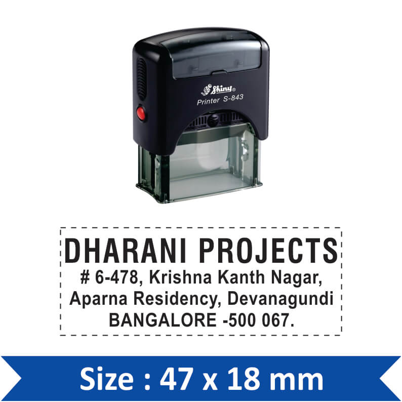 Shiny Self Inking Stamp S-843