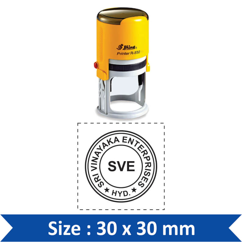 shiny round stamp S-01