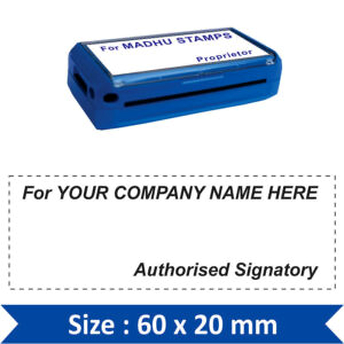 Pre-Inked Pocket Authorised Signatory Stamp 19