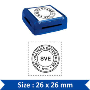 Pre-Inked Pocket Round Stamp 06 – 26×26 mm